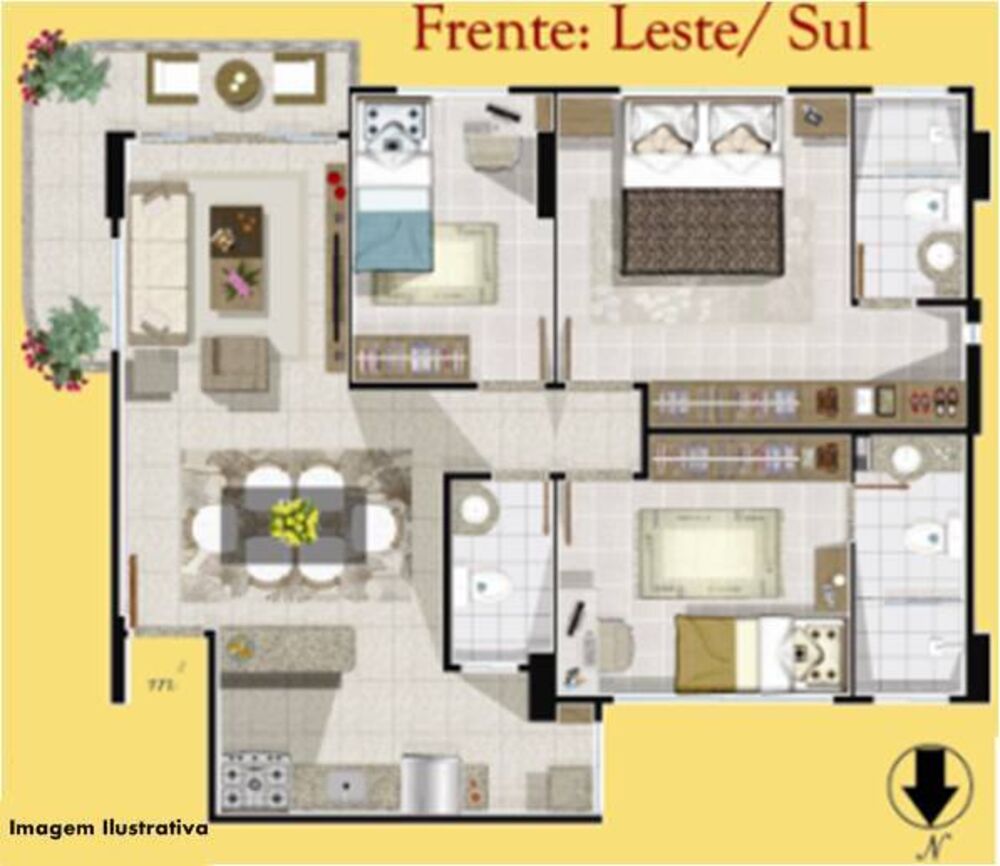 Apartamento, 3 quartos, 7278 m² - Foto 6