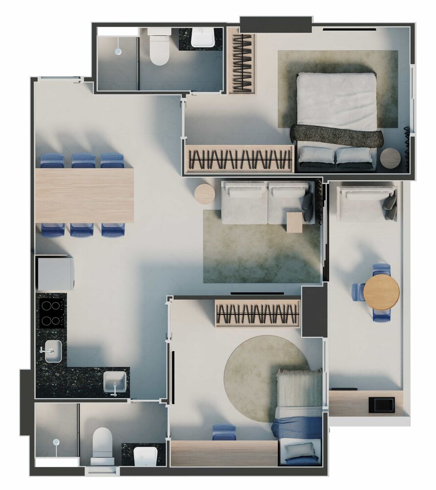 Apartamento, 2 quartos, 3760 m² - Foto 3