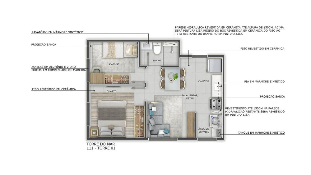 Apartamento, 2 quartos, 3643 m² - Foto 5