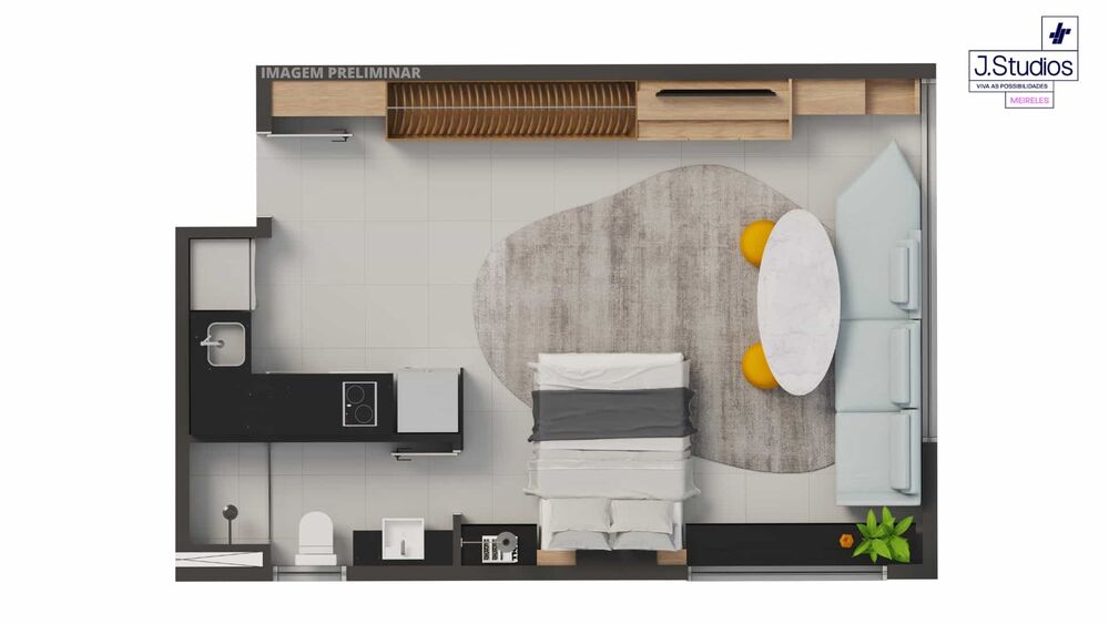 Apartamento, 1 quarto, 2536 m² - Foto 5