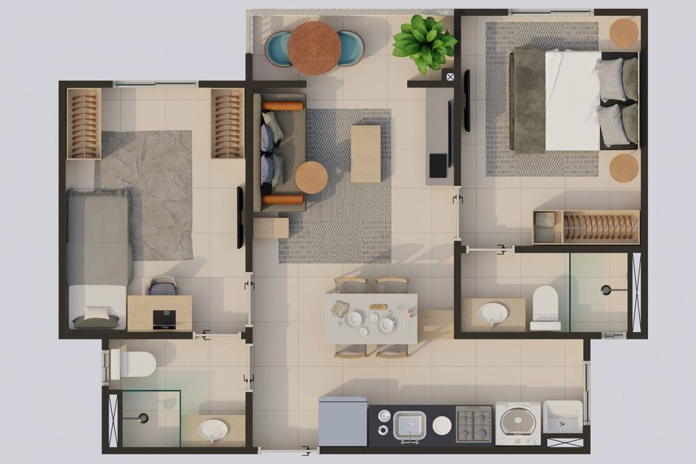 Apartamento, 2 quartos - Foto 4