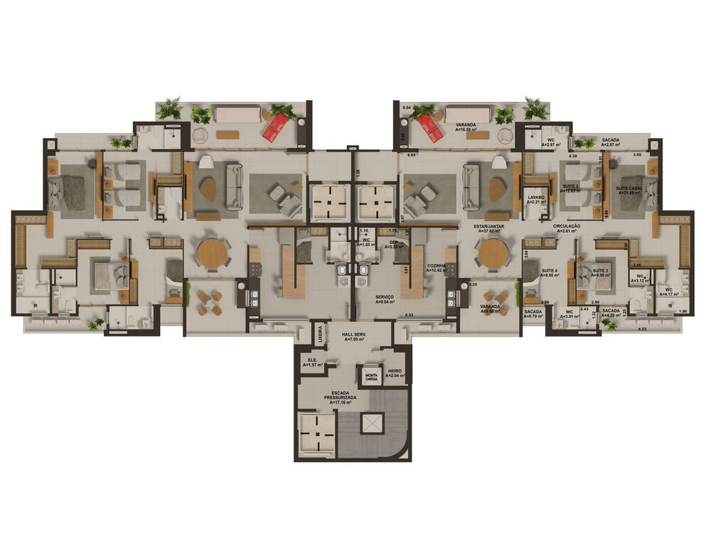 Apartamento, 4 quartos, 205302 m² - Foto 22