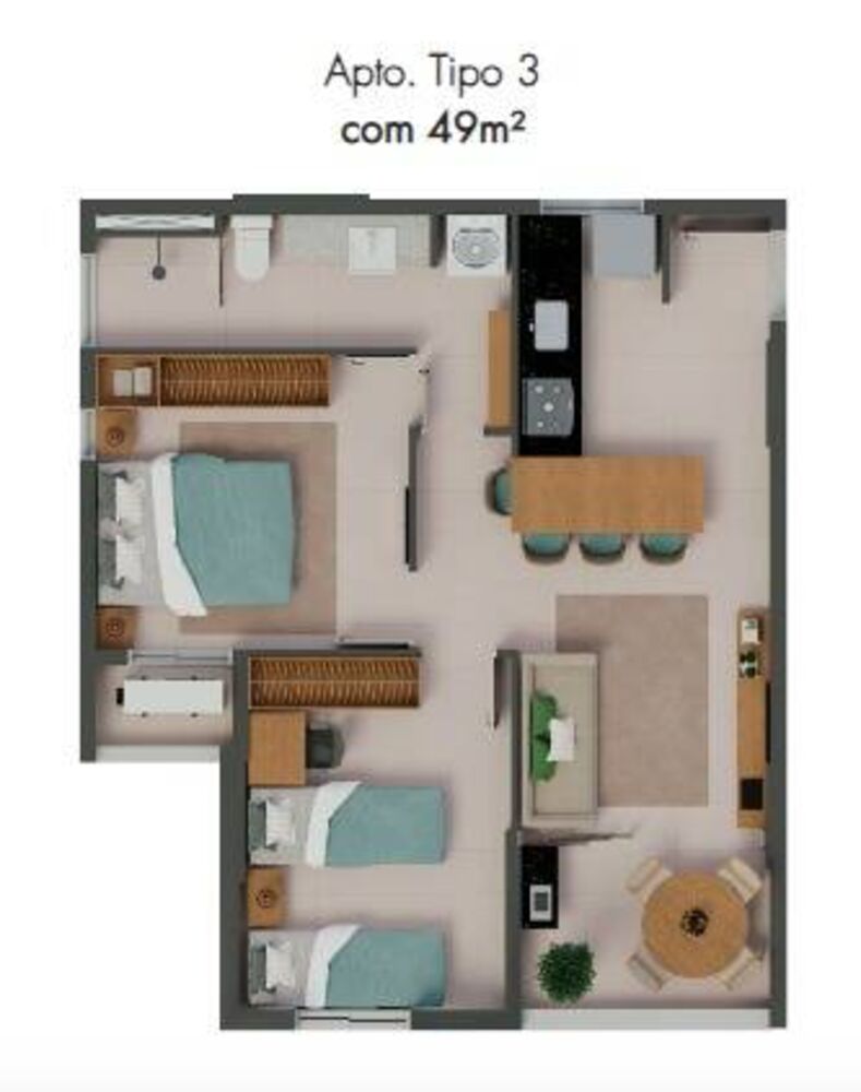 Apartamento, 2 quartos, 3749 m² - Foto 5