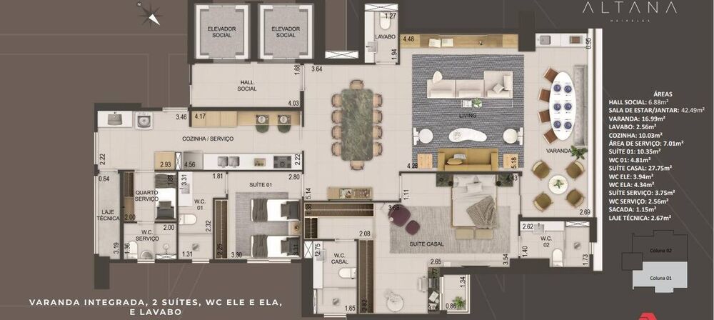 Apartamento, 4 quartos, 166 m² - Foto 2