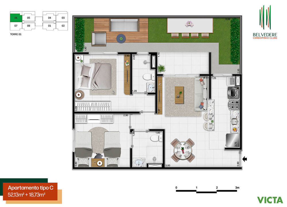 Apartamento, 2 quartos, 4852 m² - Foto 8