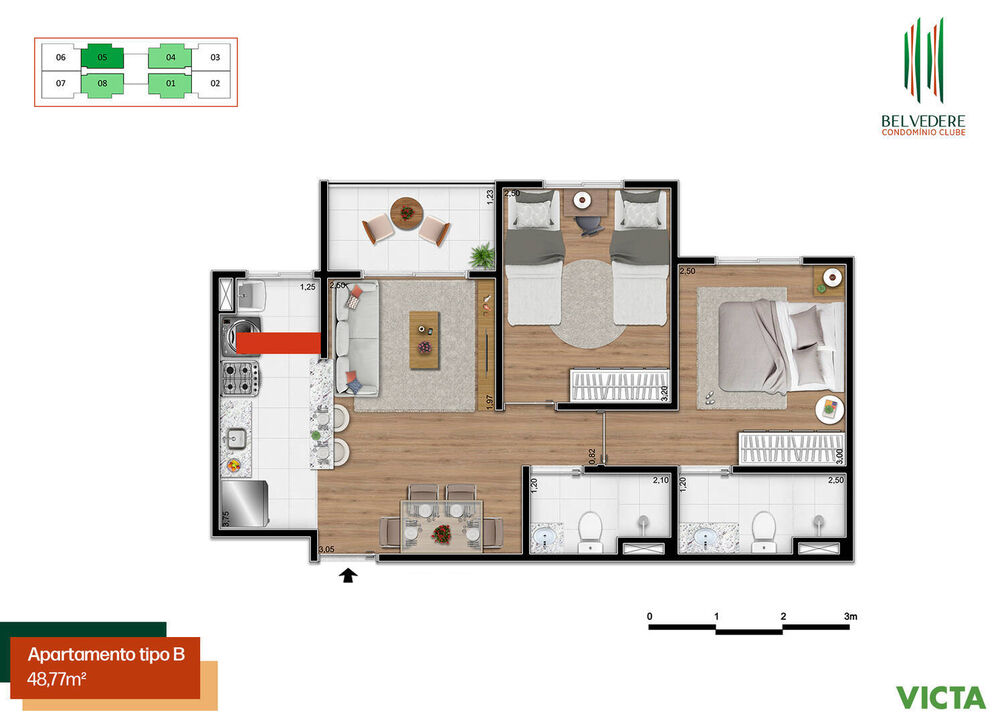 Apartamento, 2 quartos, 4852 m² - Foto 7