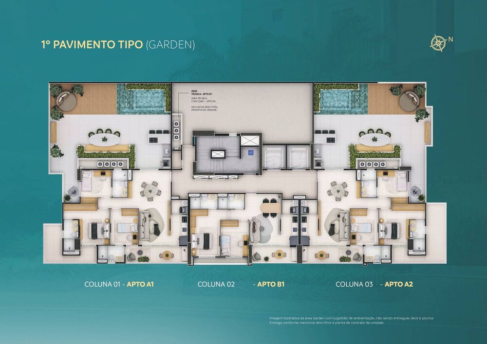Apartamento, 3 quartos, 62185 m² - Foto 2