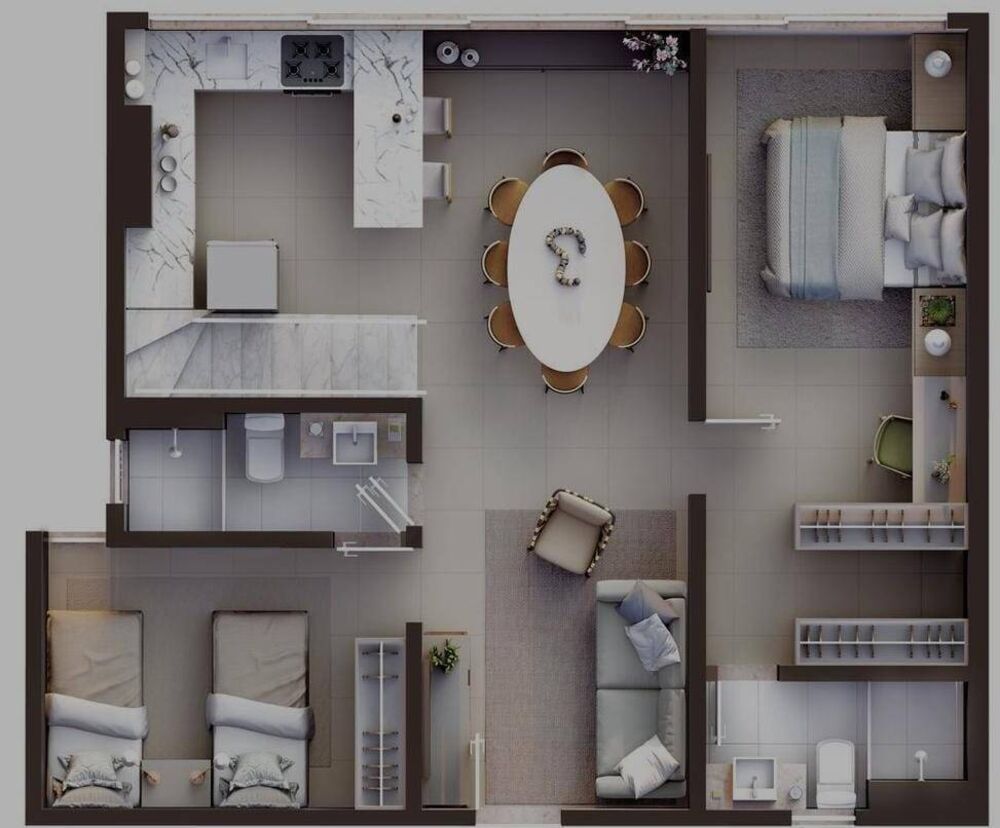 Apartamento à venda com 3 quartos - Foto 4