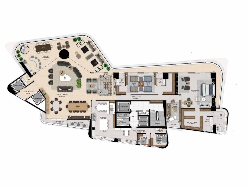Apartamento, 5 quartos, 601604 m² - Foto 6