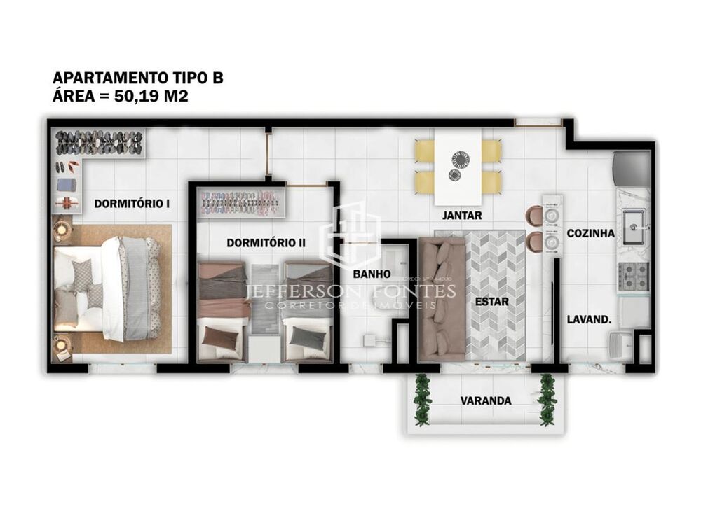 Apartamento, 2 quartos, 46 m² - Foto 13