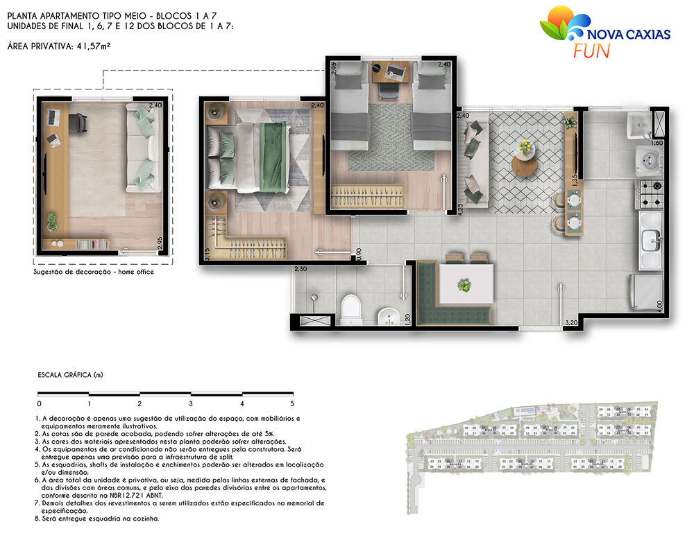 Apartamento à venda com 2 quartos, 43m² - Foto 2