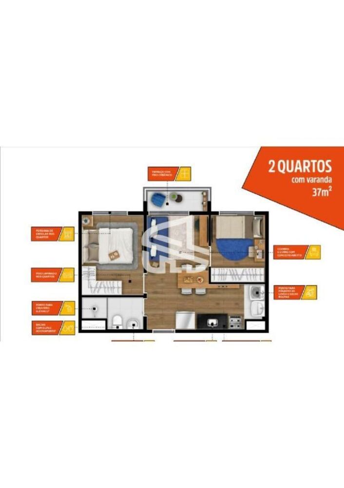 Apartamento à venda com 1 quarto, 27m² - Foto 14