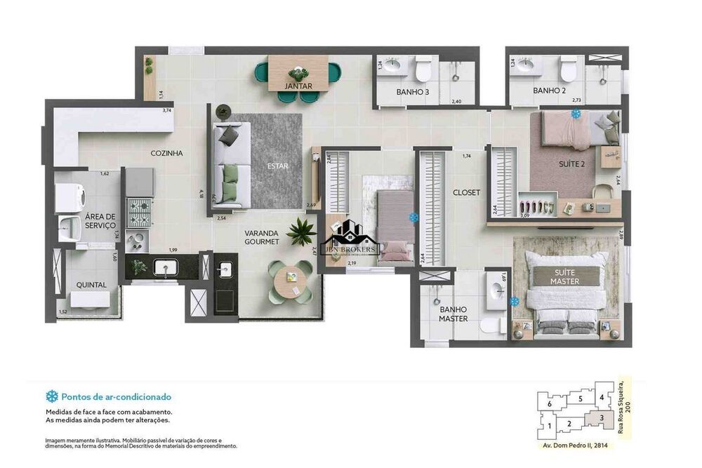Apartamento, 3 quartos, 91 m² - Foto 2