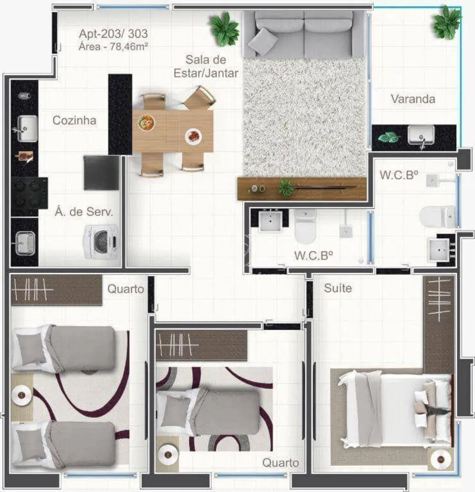 Apartamento, 2 quartos, 51 m² - Foto 4