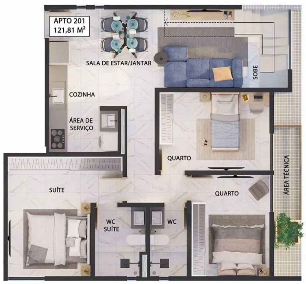 Apartamento, 3 quartos, 72 m² - Foto 4