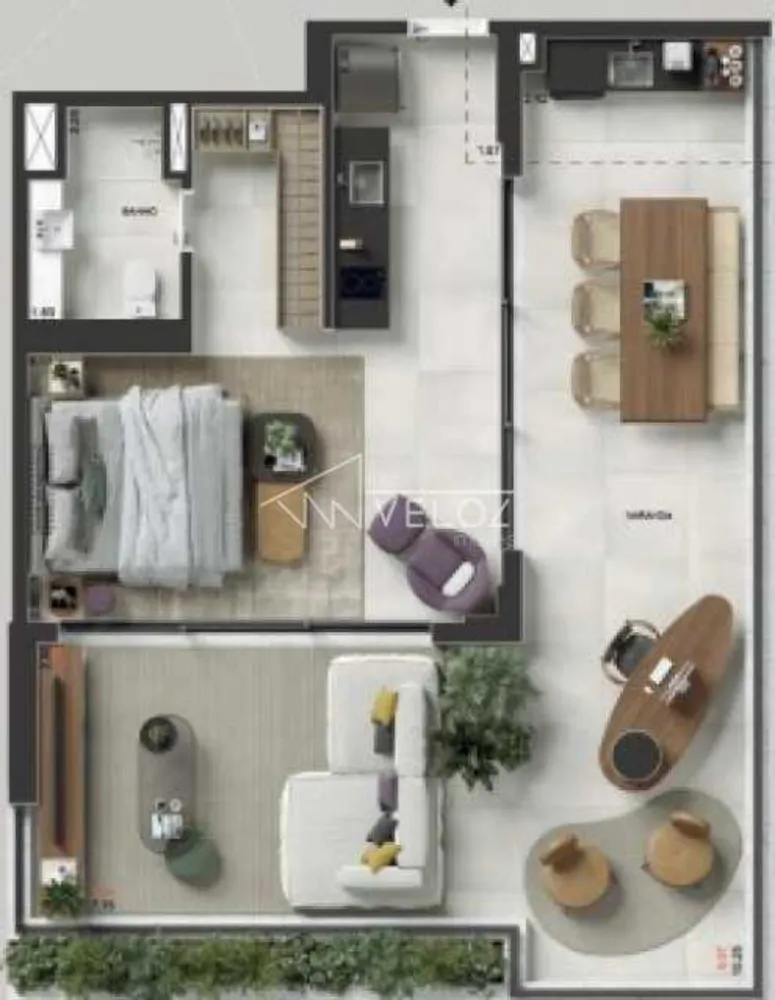 Apartamento, 1 quarto, 85 m² - Foto 1