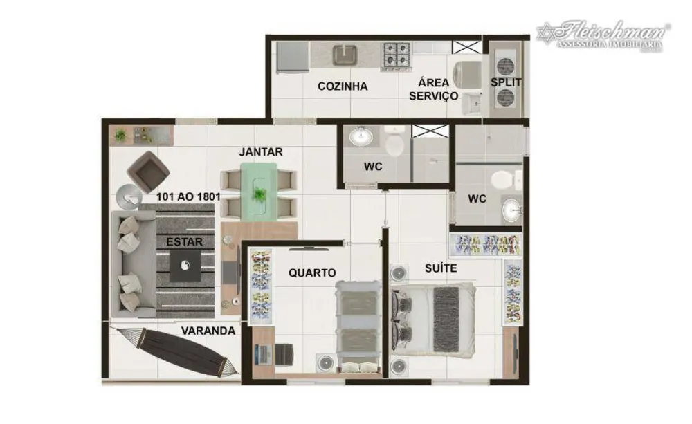 Apartamento, 2 quartos, 58 m² - Foto 2