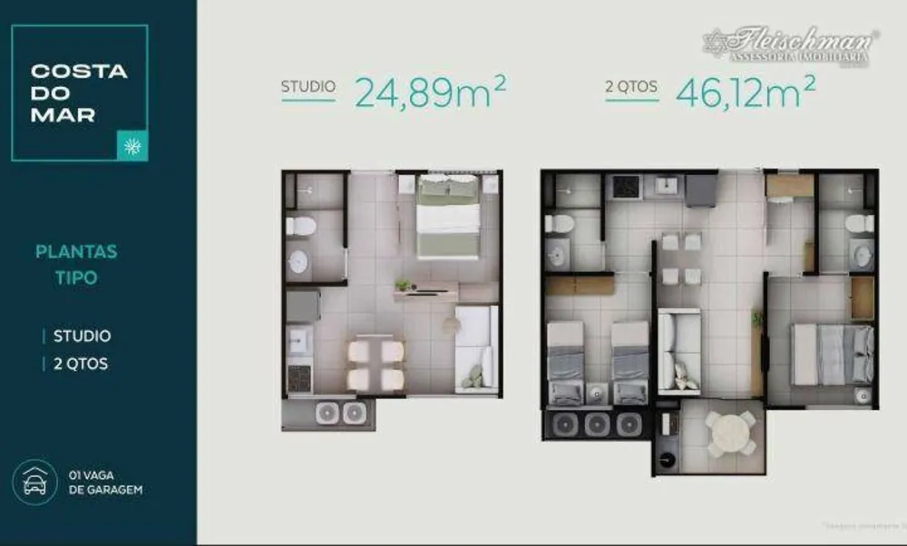 Apartamento, 1 quarto, 26 m² - Foto 2