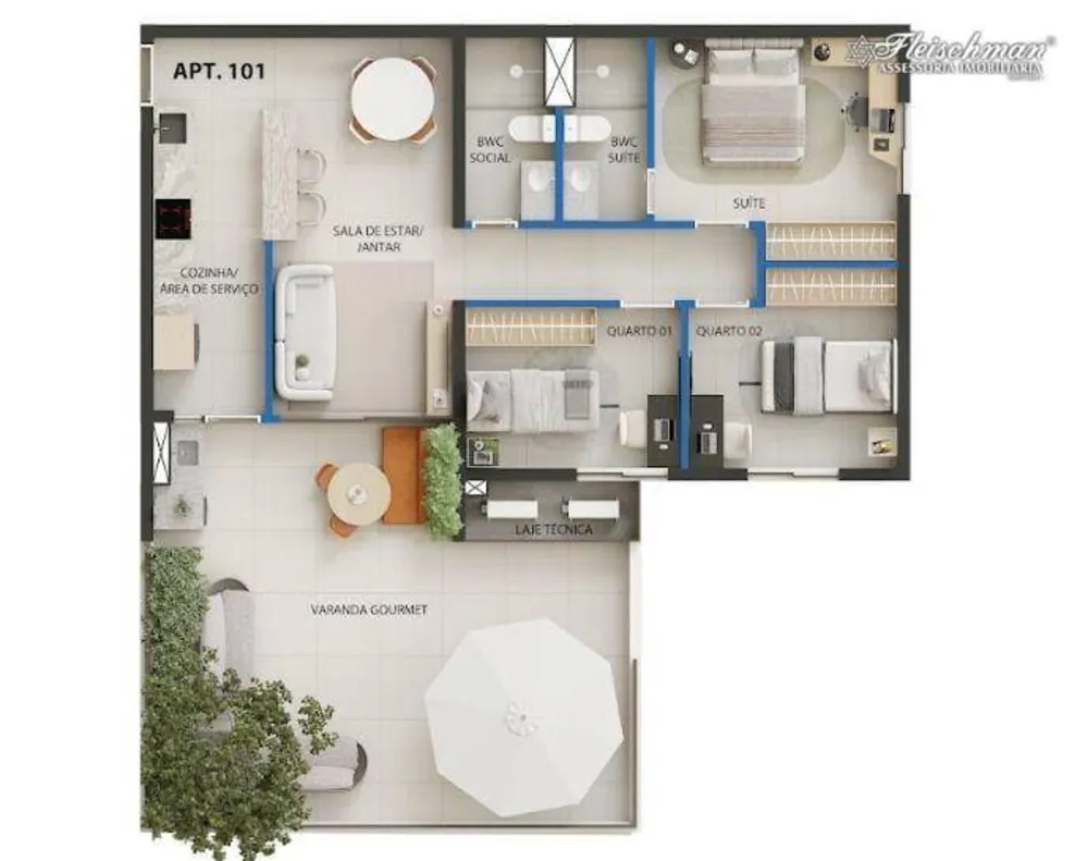 Apartamento, 3 quartos, 73 m² - Foto 4