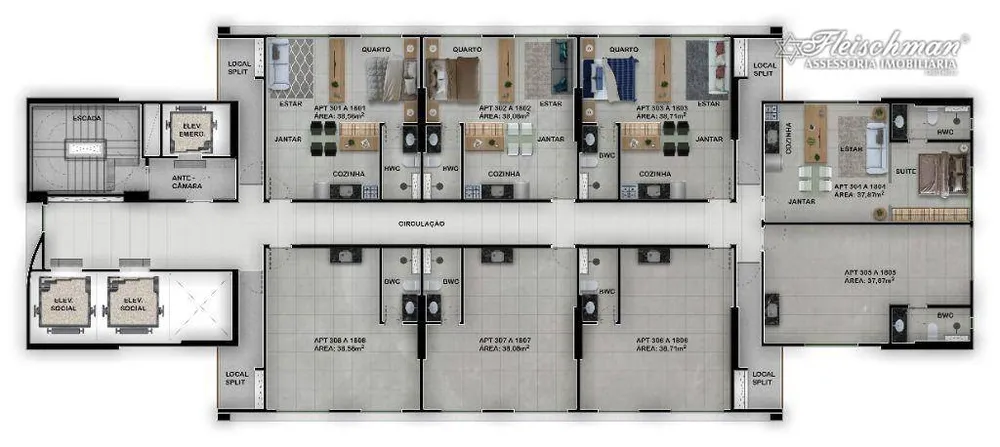 Apartamento, 1 quarto, 38 m² - Foto 4