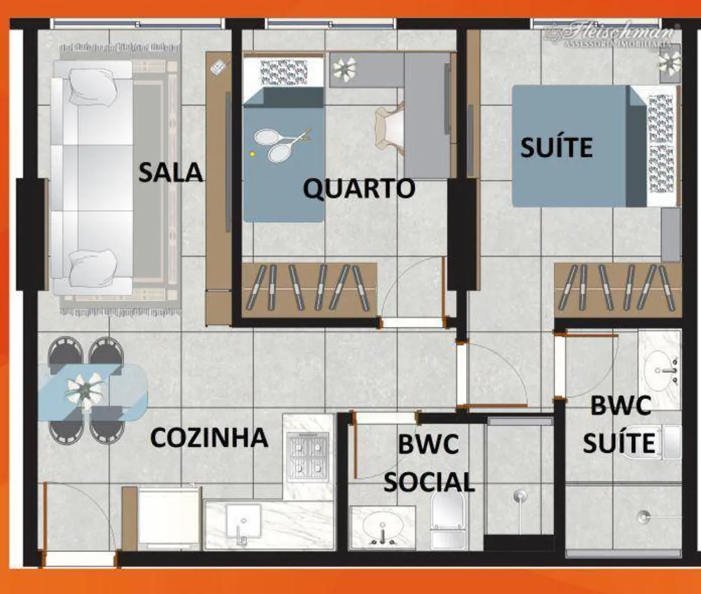 Apartamento, 2 quartos, 46 m² - Foto 2