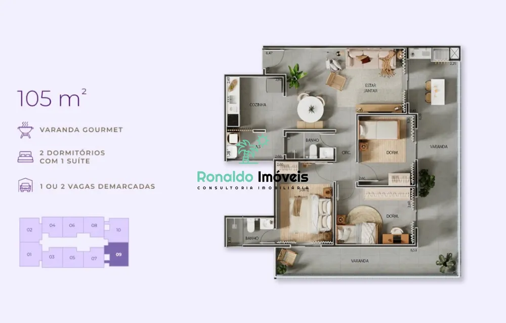 Apartamento, 2 quartos, 77 m² - Foto 9