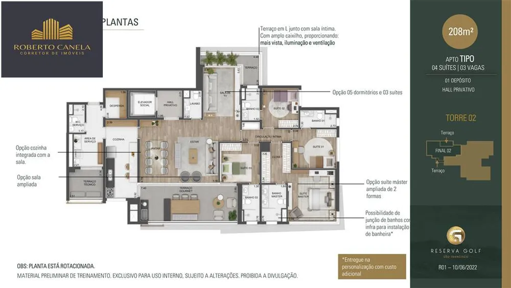 Apartamento, 4 quartos, 208 m² - Foto 3