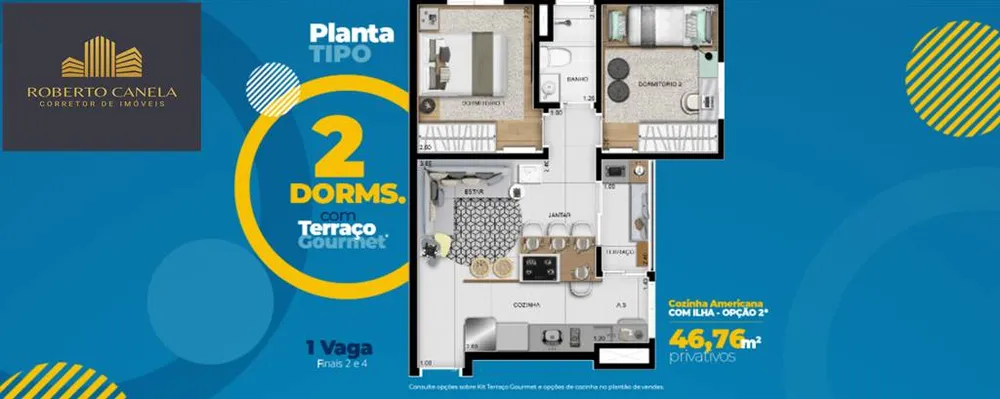 Apartamento, 2 quartos, 46 m² - Foto 6