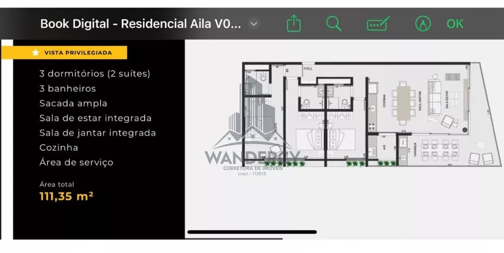 Cobertura, 3 quartos, 111 m² - Foto 2