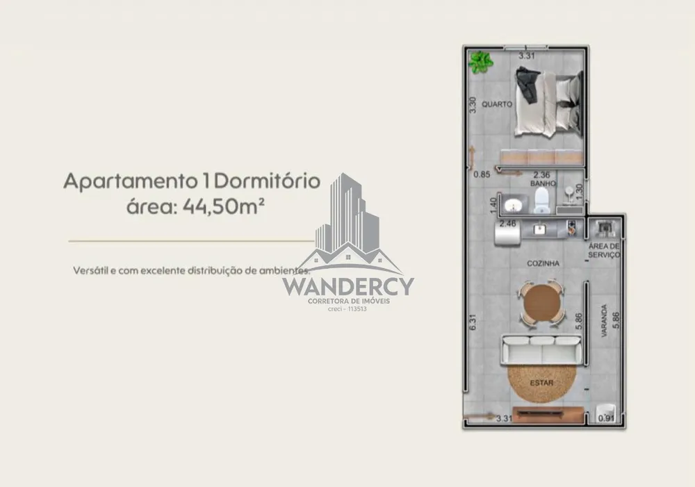 Apartamento, 1 quarto, 42 m² - Foto 9