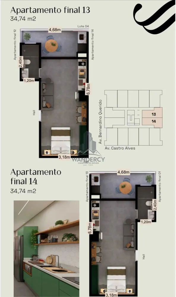 Apartamento, 1 quarto, 34 m² - Foto 6