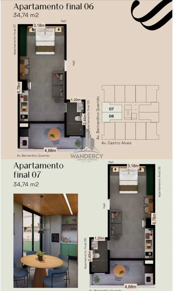 Apartamento, 1 quarto, 34 m² - Foto 12