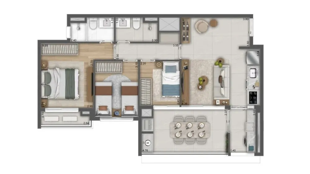 Apartamento, 3 quartos, 83 m² - Foto 5