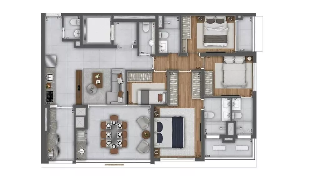 Apartamento, 4 quartos, 130 m² - Foto 2