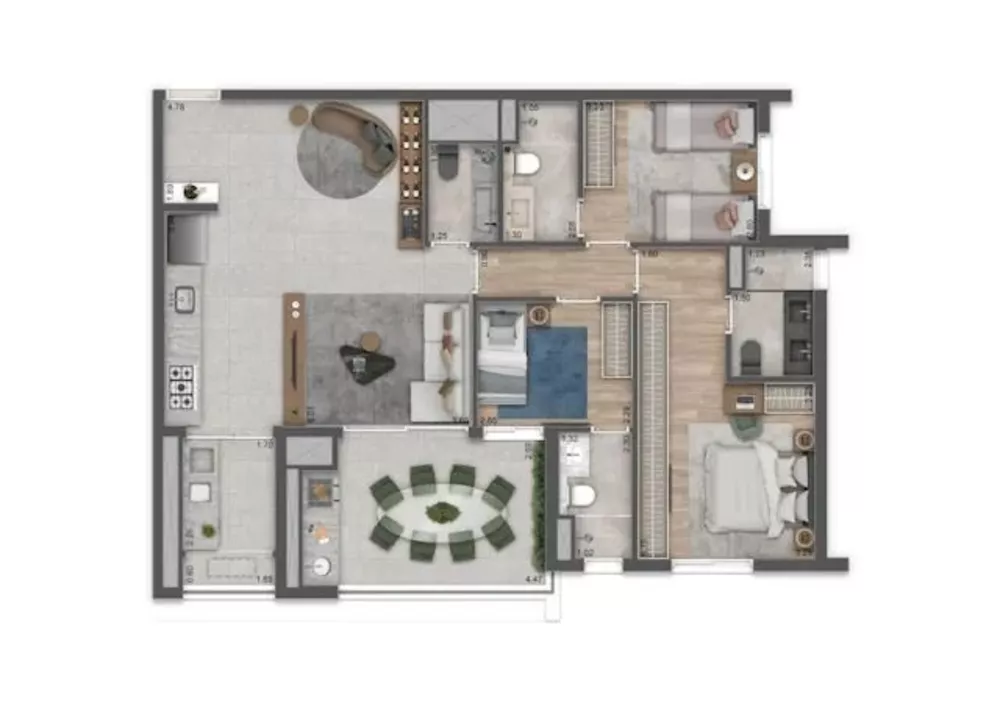 Apartamento, 3 quartos, 81 m² - Foto 3