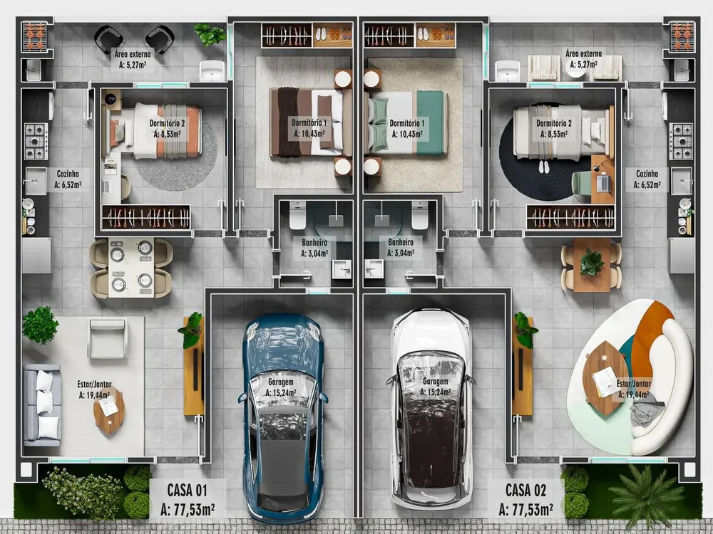 Casa, 2 quartos - Foto 2