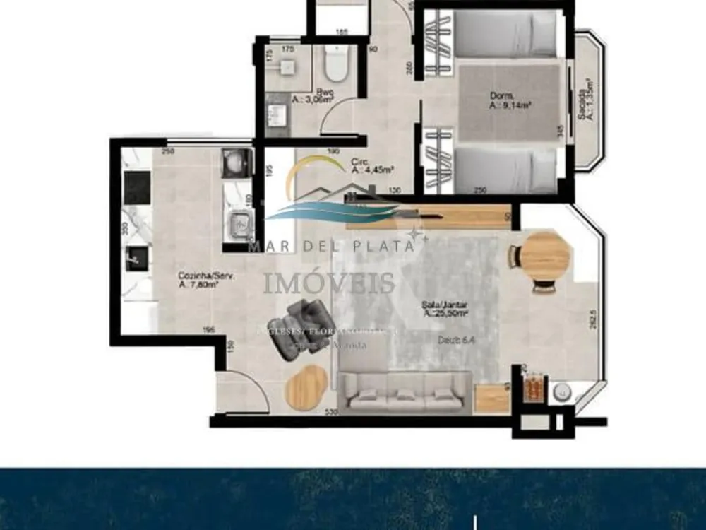 Apartamento, 1 quarto - Foto 1