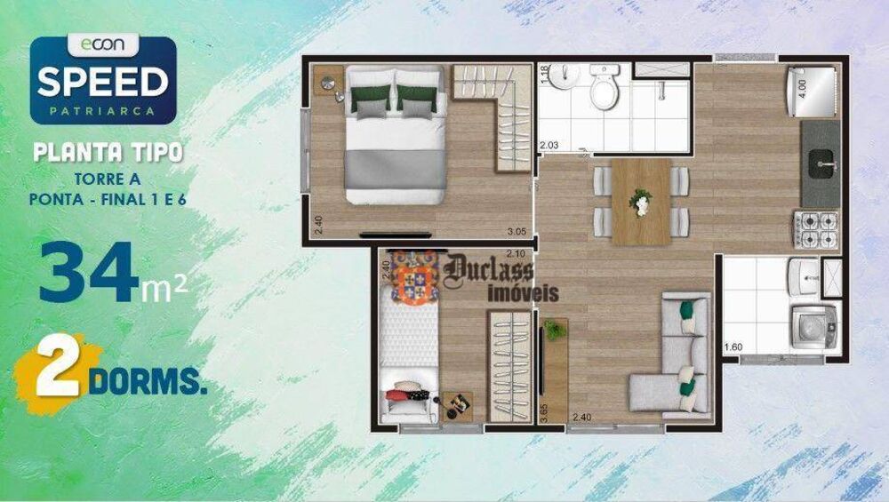 Apartamento, 2 quartos, 35 m² - Foto 27
