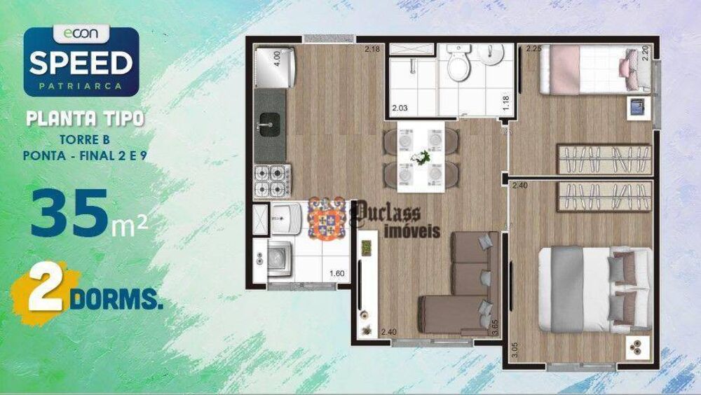 Apartamento, 2 quartos, 35 m² - Foto 36