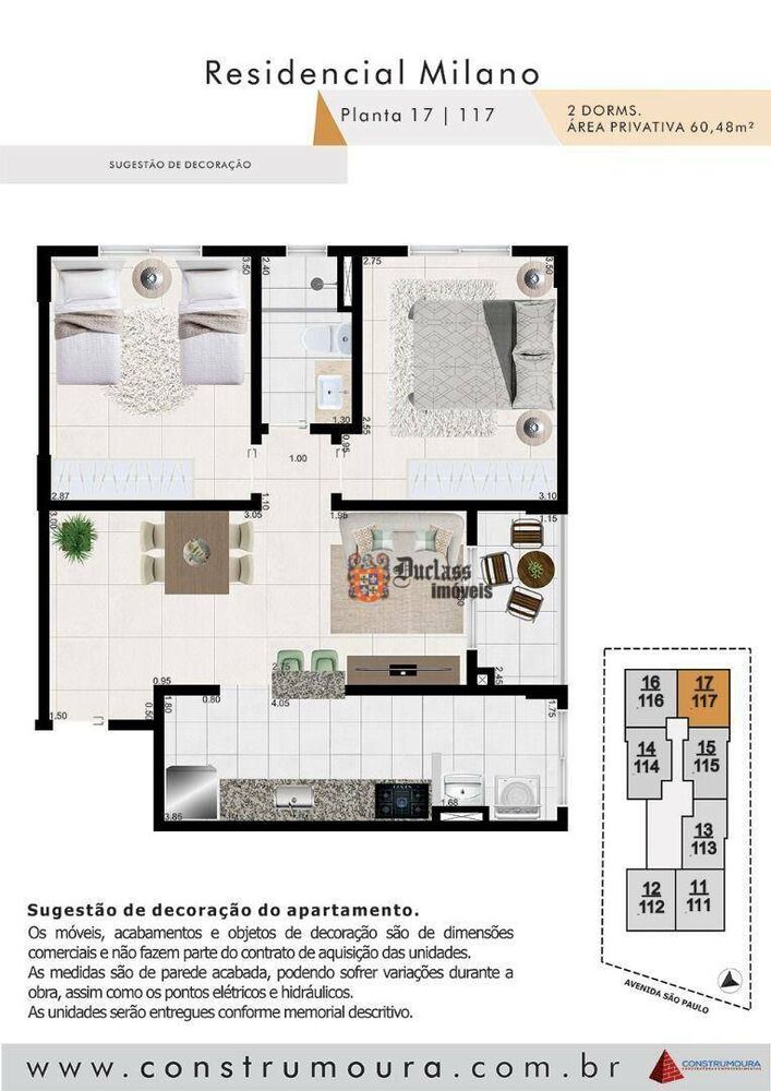 Apartamento, 2 quartos, 60 m² - Foto 3