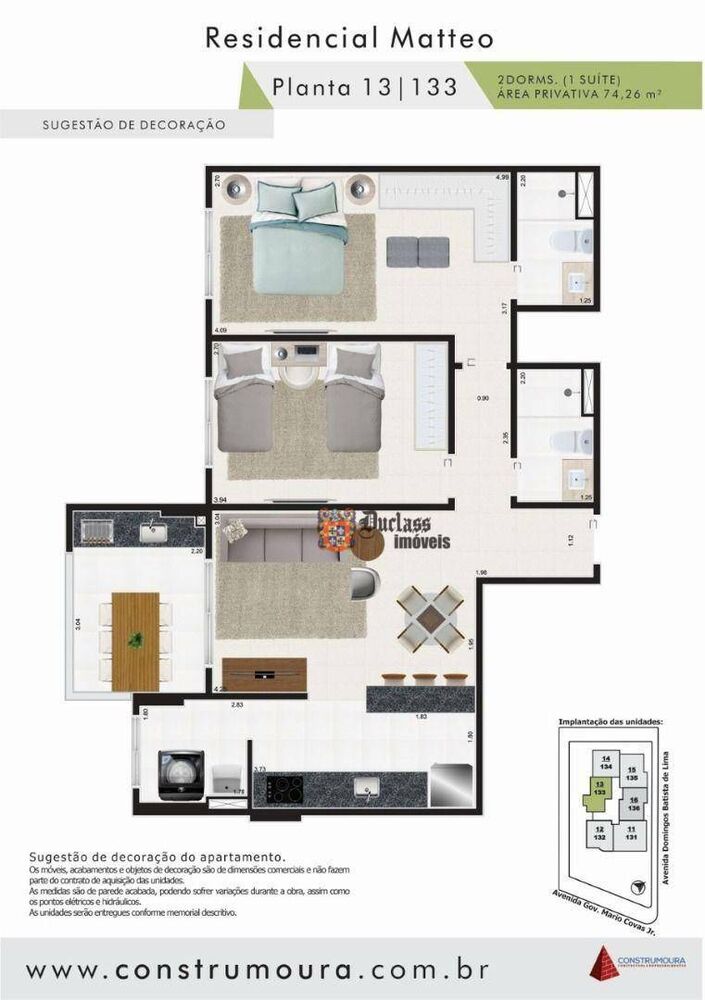 Apartamento, 2 quartos, 74 m² - Foto 6