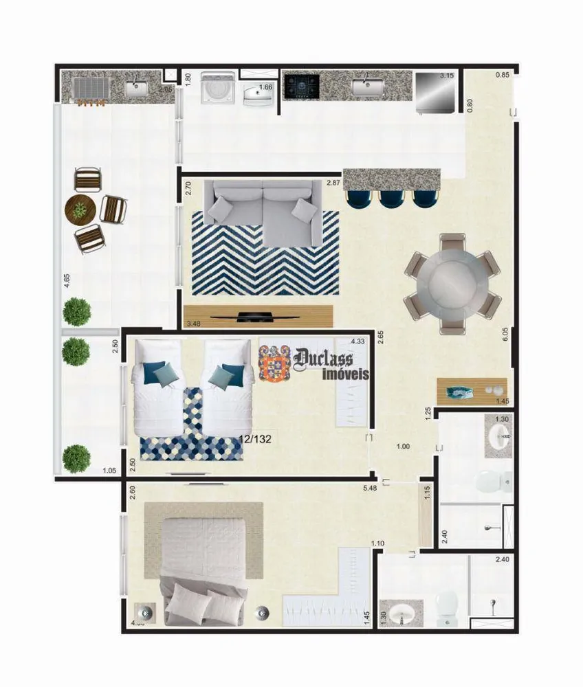 Apartamento, 2 quartos, 82 m² - Foto 3