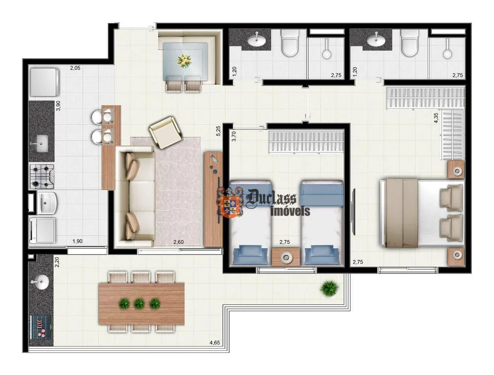 Apartamento, 2 quartos, 73 m² - Foto 12