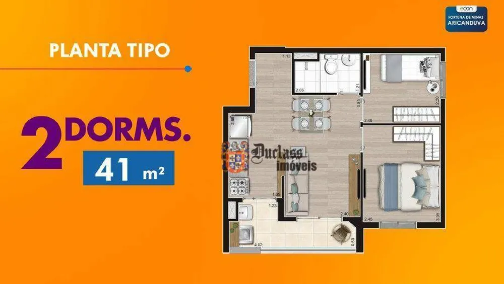 Apartamento, 2 quartos, 40 m² - Foto 9