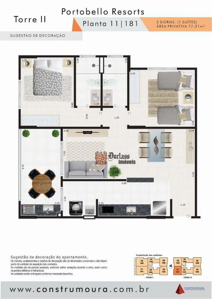 Apartamento, 2 quartos, 77 m² - Foto 2