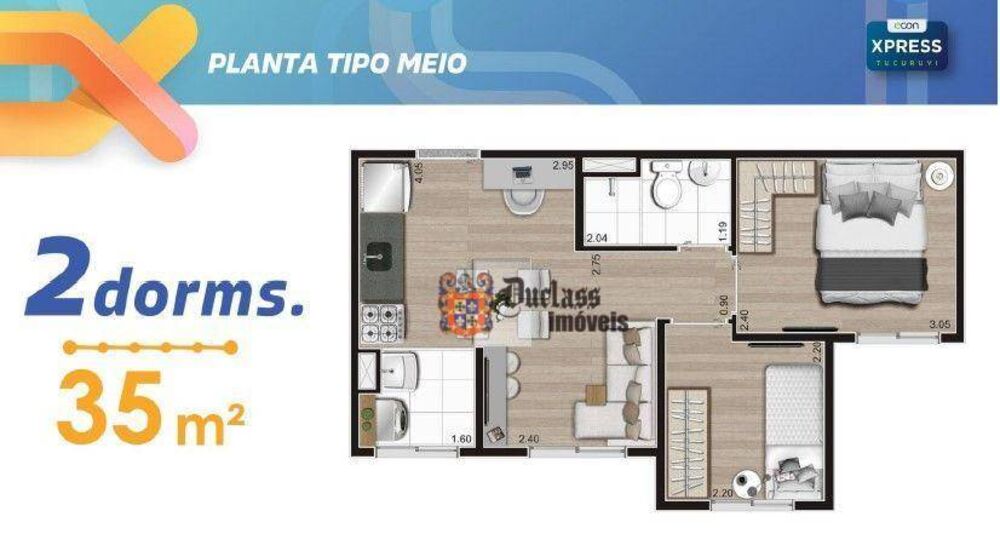 Apartamento, 2 quartos, 35 m² - Foto 11