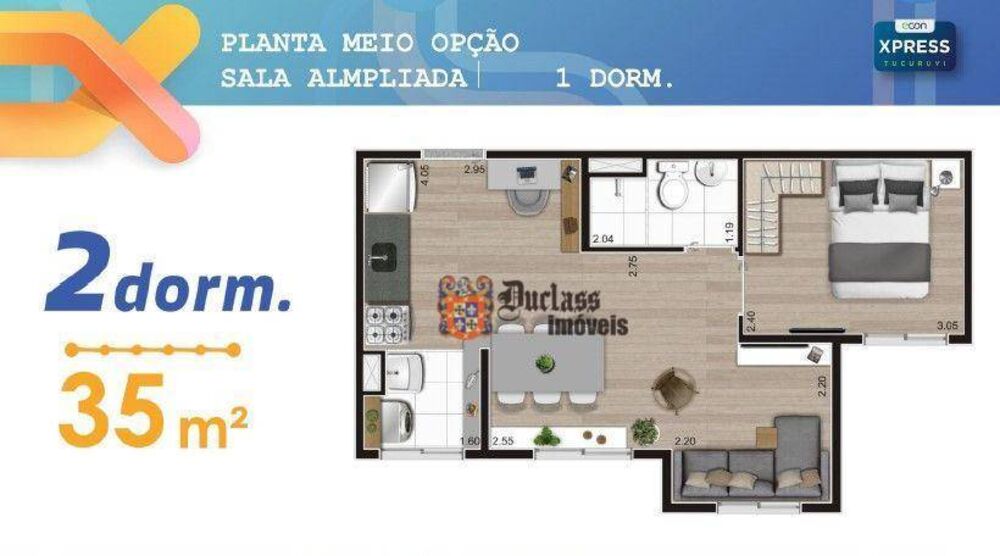 Apartamento, 2 quartos, 35 m² - Foto 12