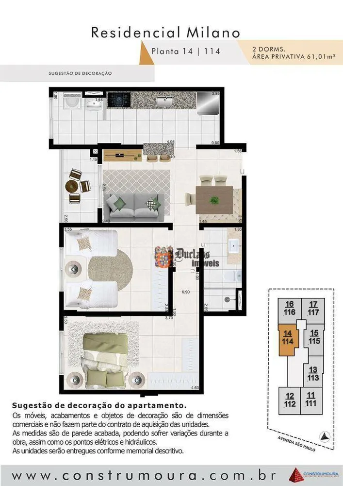 Apartamento, 2 quartos, 61 m² - Foto 5