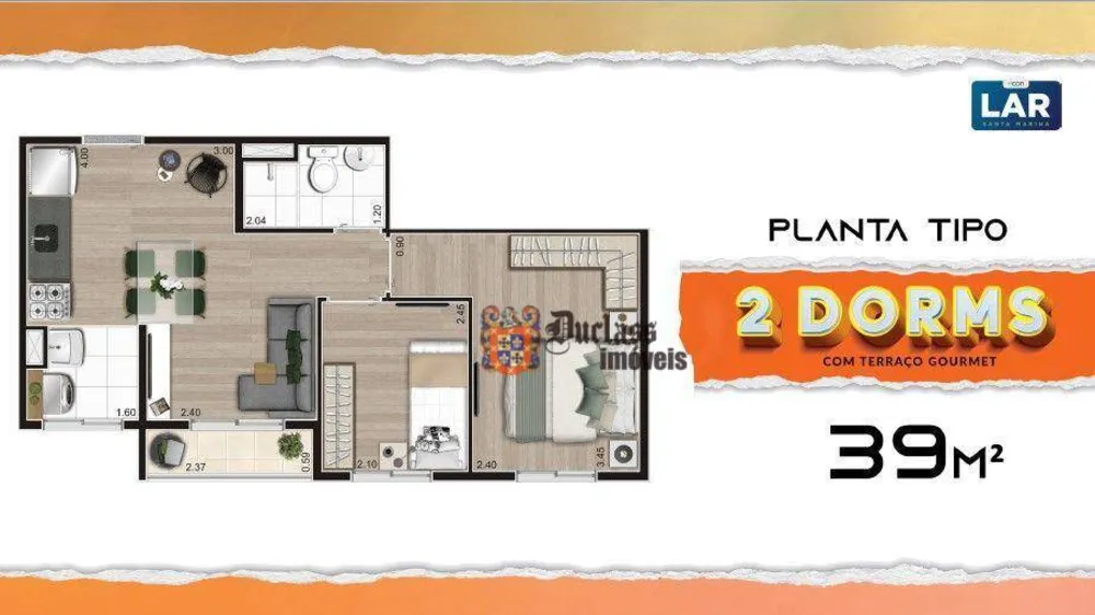 Apartamento, 2 quartos, 39 m² - Foto 8
