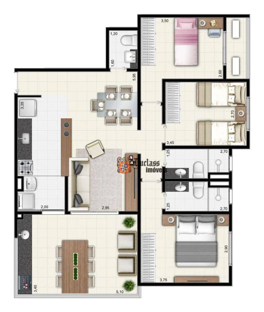 Apartamento, 3 quartos, 103 m² - Foto 12